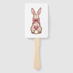 Floral Cottontail Bunny Coquette Bow Rabbit Oster Fächer
