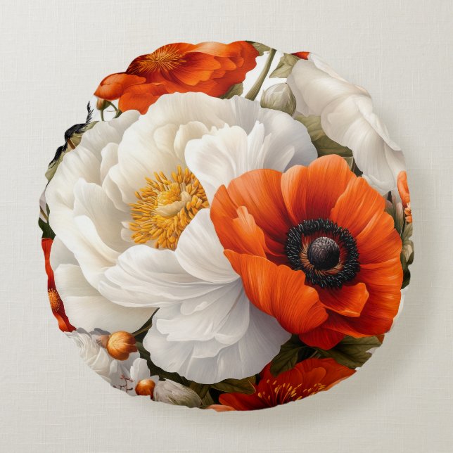 Floral Coussin rond (Devant)