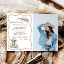 Floral Cowgirl Boots and Hat Birthday
