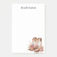 Floral Cowgirl Stiefel Personalisierter Name