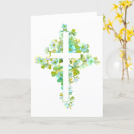 Floral Cross Card Karte