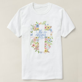 Floral Cross Er ist Riser Osterunisex T-Shirt