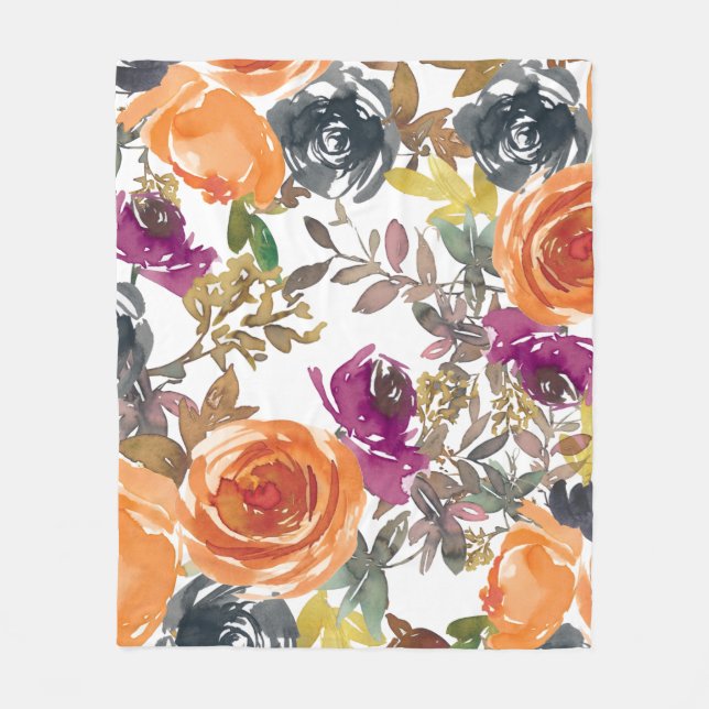 Floral Curtains Fleecedecke (Vorderseite)