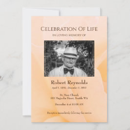 Floral Custom Foto Memorial Service Einladung