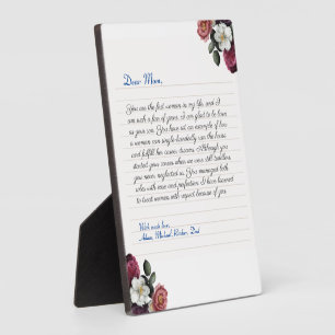 Floral Custom Notebook handgeschriebene Liebe Fotoplatte