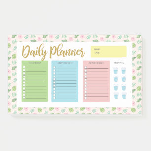 Floral Daily Planner Post-it Klebezettel