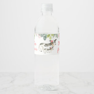 Floral Dairy Kuh Girl Farm Water Flasche Etikett