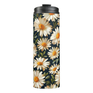Floral Daisies Design Digital Art Design Thermosbecher