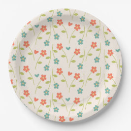 Floral Daisies Pappteller