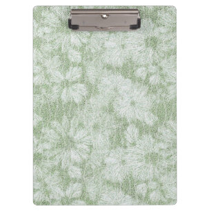 Floral Daisy Velvety LIme Green Klemmbrett
