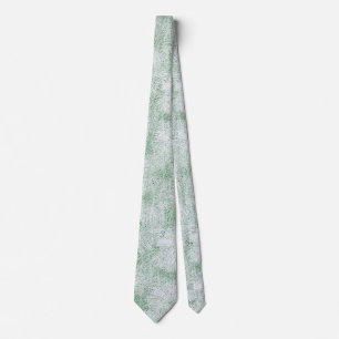 Floral Daisy Velvety Mint Green Krawatte