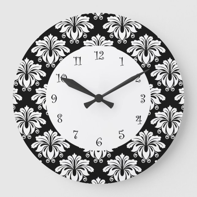 Floral Danask Kitchen Wall Clocks Große Wanduhr (Vorderseite)