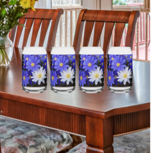 Floral d'anémones bleues et blanches