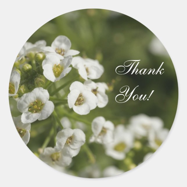 Floral Danke Ihnen Stickers (Vorderseite)
