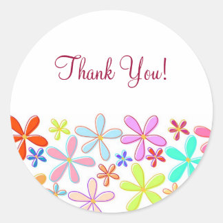 Floral Danke Ihnen Stickers