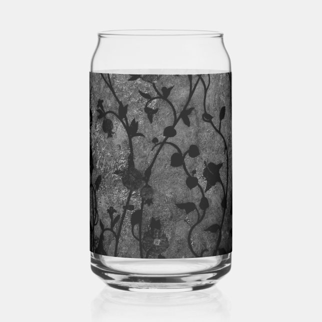 Floral d'antiquité gothique noir et blanc (Gauche)
