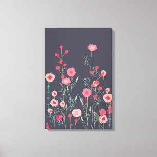 Floral Dark Boho Leinwanddruck