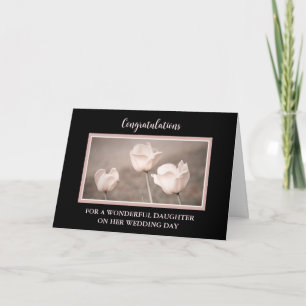 Floral Daughter Hochzeitstag Glückwunsch Karte
