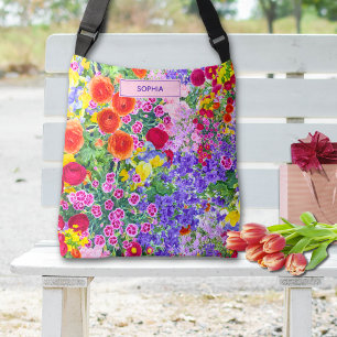 Floral Daughter in Law Gift - Chic Colorful Tragetaschen Mit Langen Trägern