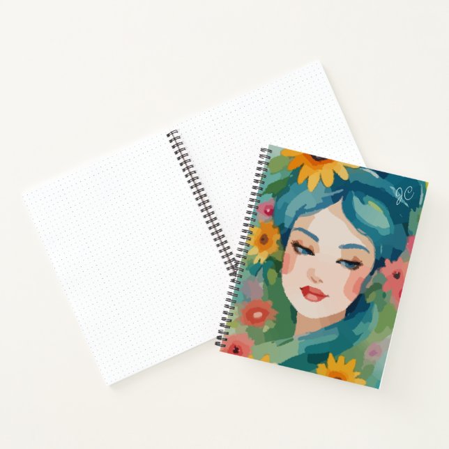 Floral Daydream Portrait Notizbuch (Innenseite)