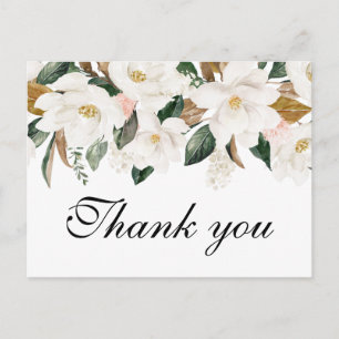 FLORAL DE MAGNOLIA Carte mariage Merci
