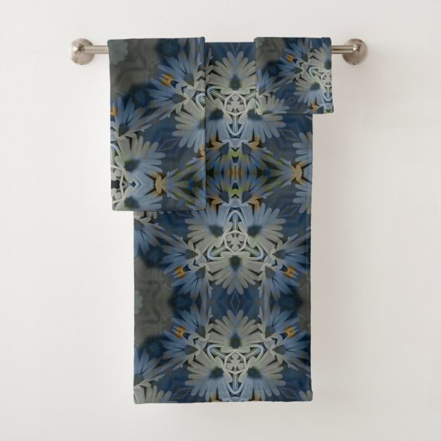 Floral de marguerite bleu antique (En situation)
