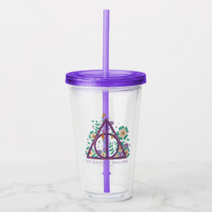 Floral Deathly Hallows Graphic Acryltrinkbecher