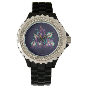 Floral Deathly Hallows Graphic Armbanduhr