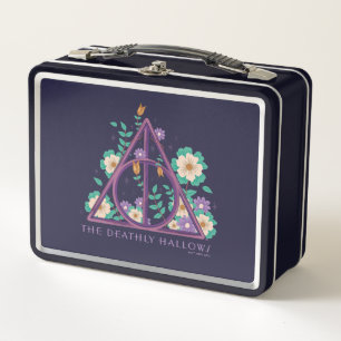 Floral Deathly Hallows Graphic Metall Brotdose