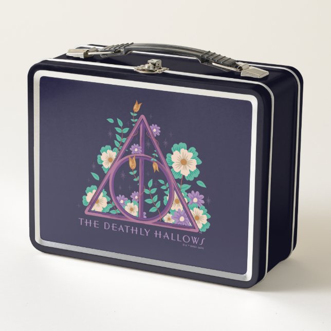 Floral Deathly Hallows Graphic Metall Brotdose (Vorderseite)
