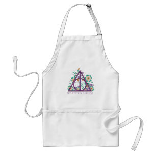 Floral Deathly Hallows Graphic Schürze