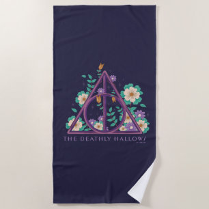 Floral Deathly Hallows Graphic Strandtuch