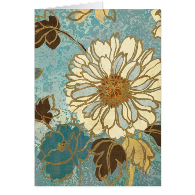 Floral décoratif dans bleu et blanc (Devant)