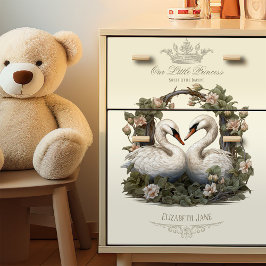 Floral Decoupage Swans Vintages Shabby Chic Seidenpapier