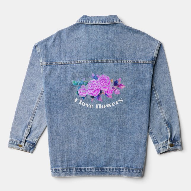 Floral Dee Jeansjacke (Rückseite)