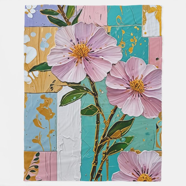 Floral Delight Notebook Fleecedecke (Vorderseite)