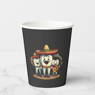 Floral Dental Tooth Funny Cinco De Mayo Pappbecher