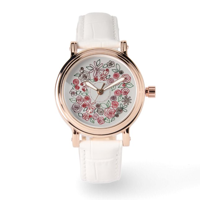 floral design armbanduhr (Vorderseite)