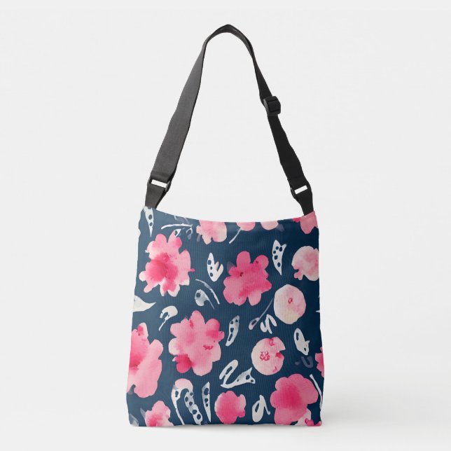 Floral Design Bag Tragetaschen Mit Langen Trägern (Vorderseite)