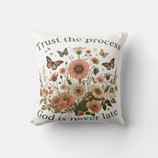 Floral design with butterflies – Christian quote “ Kissen