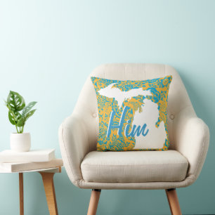 Floral D'État Personnalisé Ou Tout Coussin De Coul