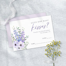 Floral Devinez combien de baisers cartes de jeu nu