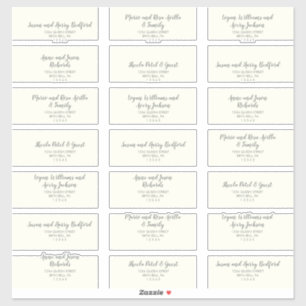 Floral d'hiver Étiquettes de adresse d'invités M