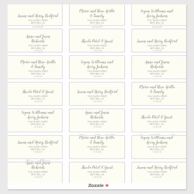 Floral d'hiver | Étiquettes de adresse d'invités M (Feuille)