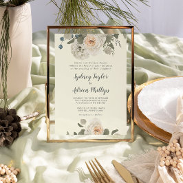 Floral d'hiver | Faire-part de mariage formel ivoi