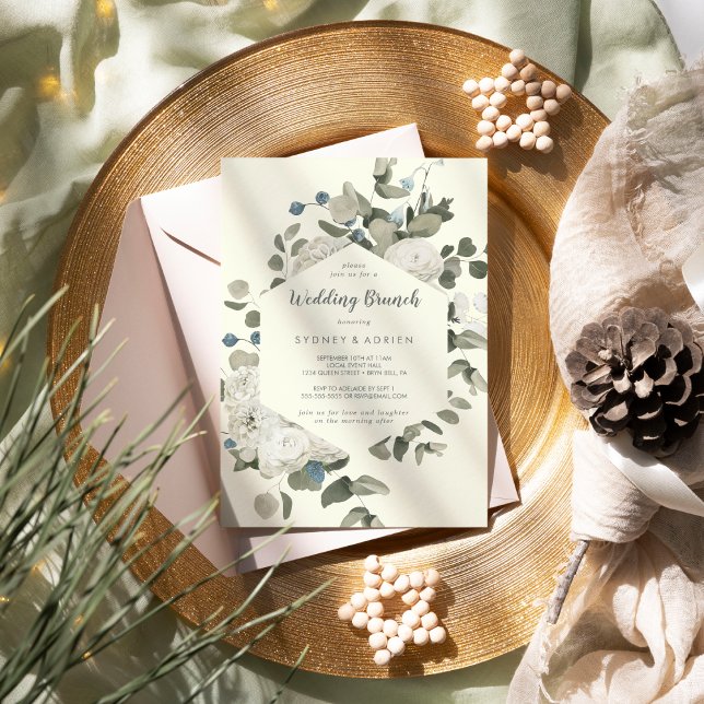 Floral d'hiver | Invitation de Brunch Mariage ivoi (Créateur téléchargé)