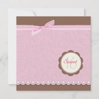 Floral-Diamant-Studentenwohnheim 16 . Geburtstag Einladung