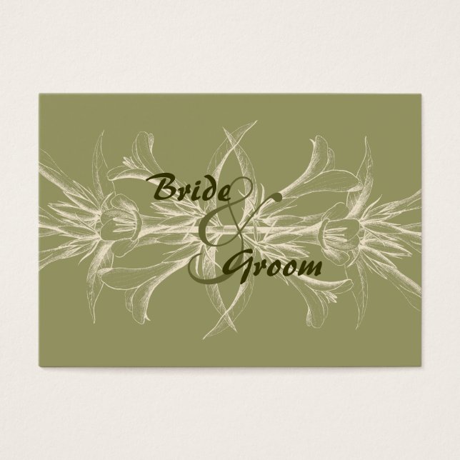 Floral d'olivier antique Sauvez la date (Devant)