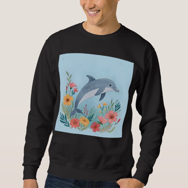 Floral Dolphin Sweatshirt (Vorderseite)