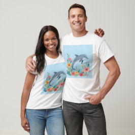 Floral Dolphin T-Shirt